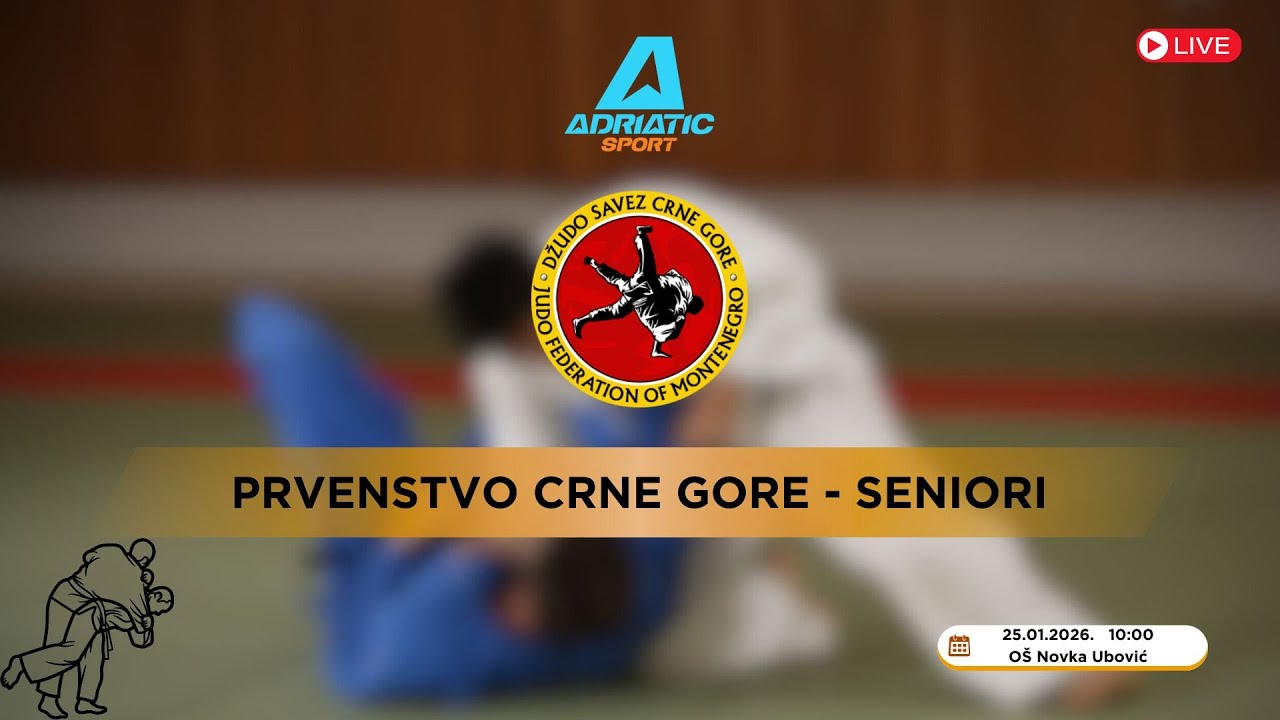 Džudo | Prvenstvo Crne Gore - Seniori 2026 | Tatami 1 | LIVE