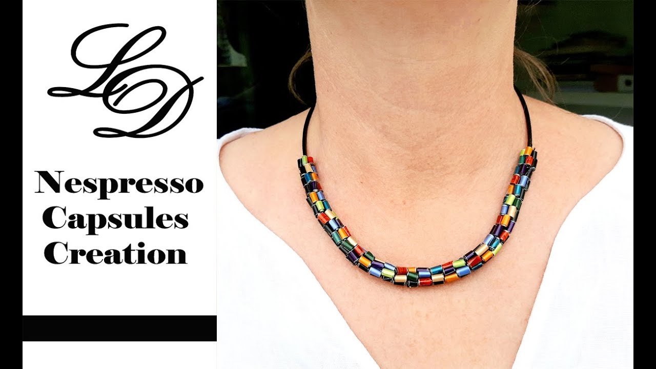 How to Recycle Nespresso Capsules- Easy DIY Craft Coffee Pod Neckless- Recycling Jewelry- Zero Waste