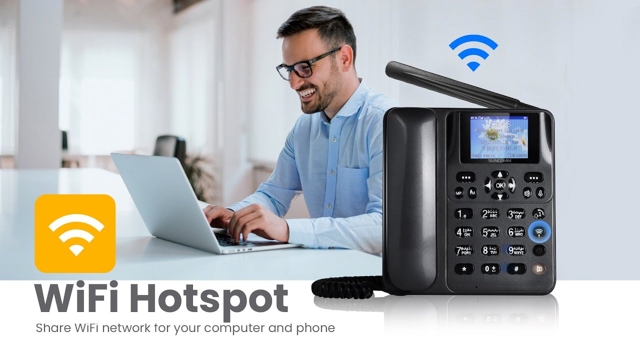 FWP 4G VOLTE Telephone with SIM Card SUNCOMM LTE 818 WIFI Record Home Cordless Landline Phone