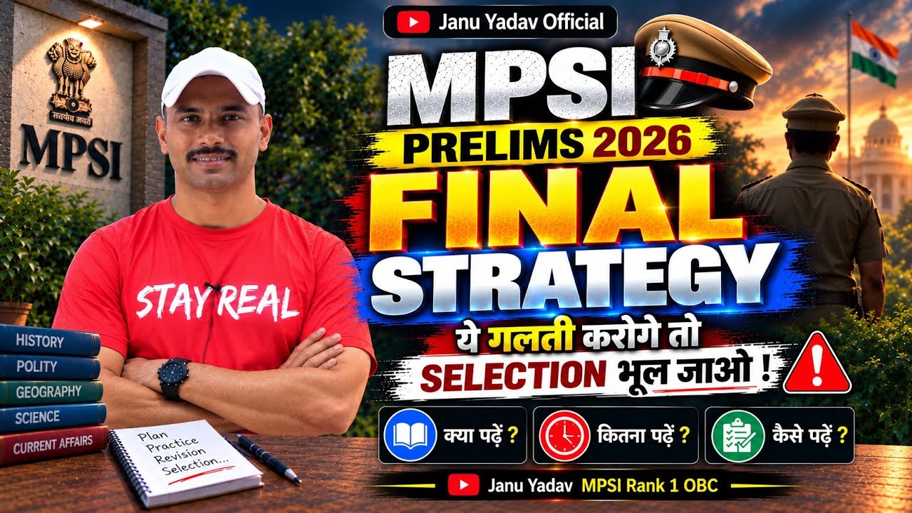 MPSI Prelims 2026 📚| 55 Days Strategy 🔥ये गलतियाँ की तो Selection भूल जाओ!| Janu Yadav MPSI 🚨|#mpsi