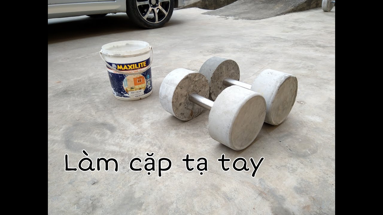 Làm cặp tạ tay đẹp tập ở nhà ( làm khuôn thùng sơn P2 )