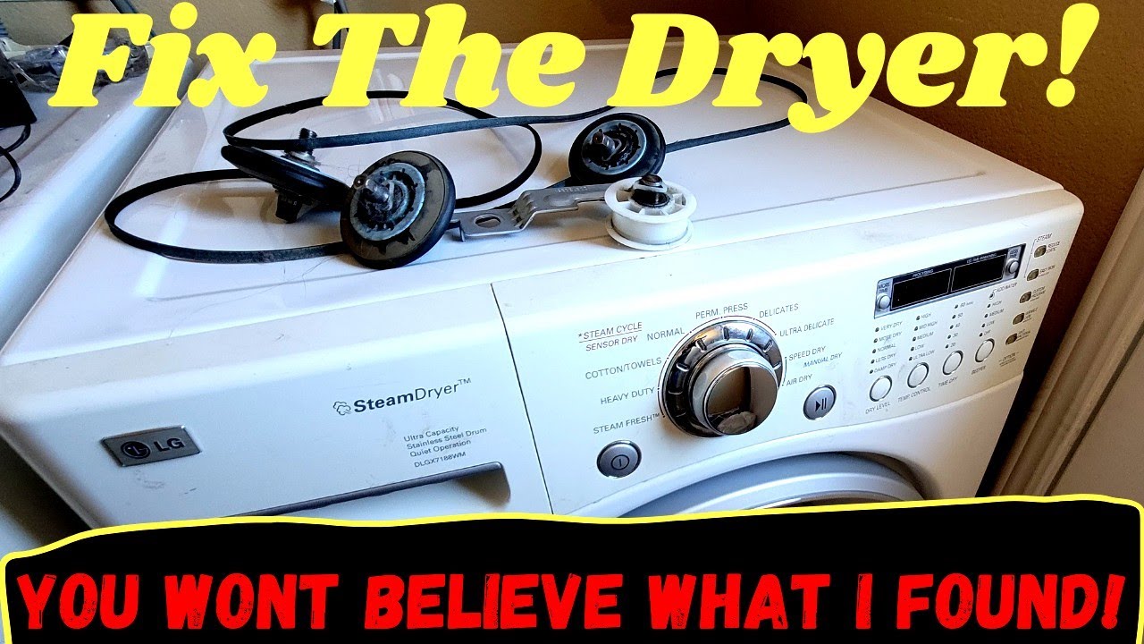 How To Replace Roller & Belt LG Steam Dryer DLGX7188WM
