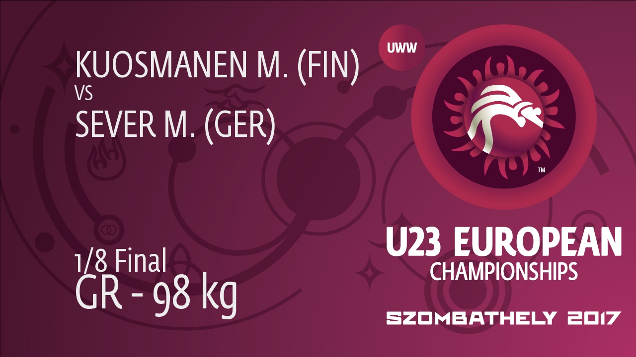 1/8 GR - 98 kg: M. KUOSMANEN (FIN) df. M. SEVER (GER), 2-1