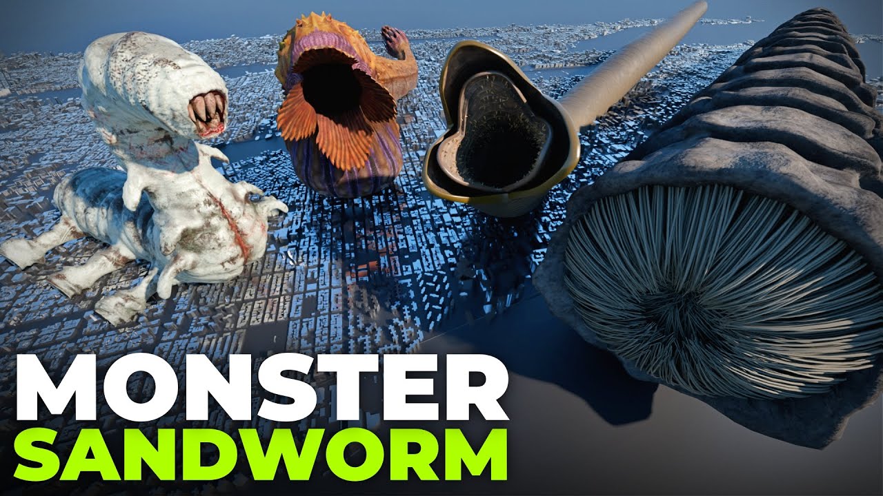 Sandworm Monster Size Comparison 3D | Sandworm Size Comparison