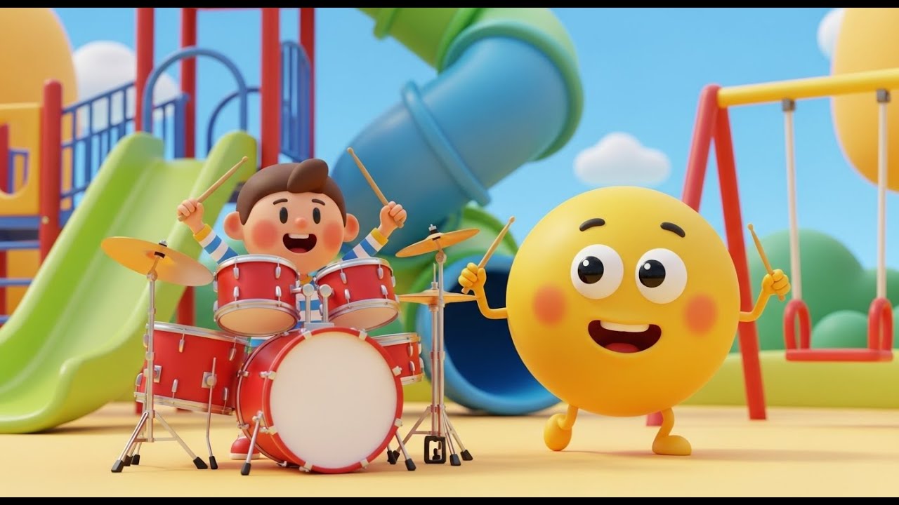 Shapes in the Playground Band | Fun Kids Song, Nursery Rhyme & Baby Music for Toddlers 🔺⚫🔵🎶