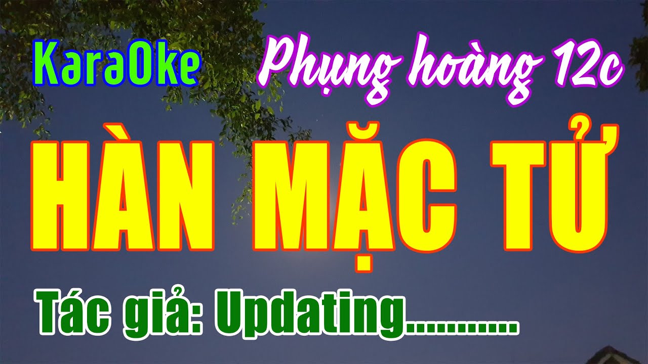 Karaoke Hàn Mặc Tử | Phụng hoàng 12 câu - Dây xề | Beat mới âm thanh mùi mẫn nghe là muốn hát