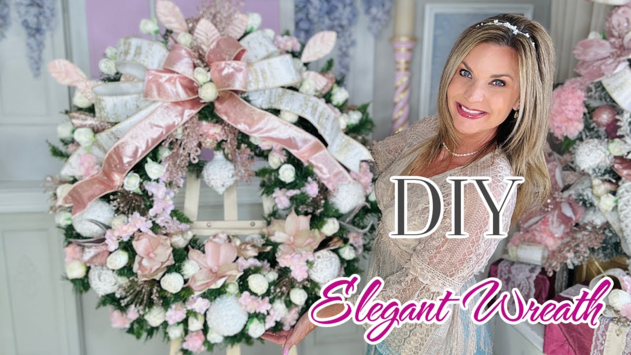 🎀 NEW!! DIY ELEGANT WREATH TUTORIAL~Bridgerton~Shabby Chic Christmas 🎀 Ep 4 Olivia's  Romantic Home