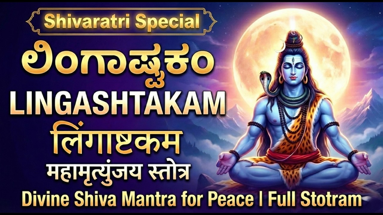 ಶಿವರಾತ್ರಿಯಂದು ತಪ್ಪದೇ ಕೇಳಬೇಕಾದ ಪುಣ್ಯಕರ ಸ್ತೋತ್ರ - ಲಿಂಗಾಷ್ಟಕಂ🙏Powerful Lingashtakam Stotram with Lyrics