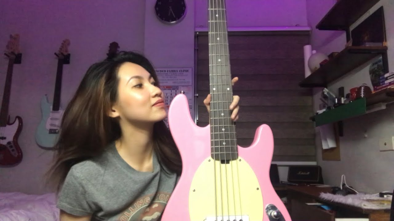 Elaine Tries to Play a Bass Guitar (Clifton 5-String)