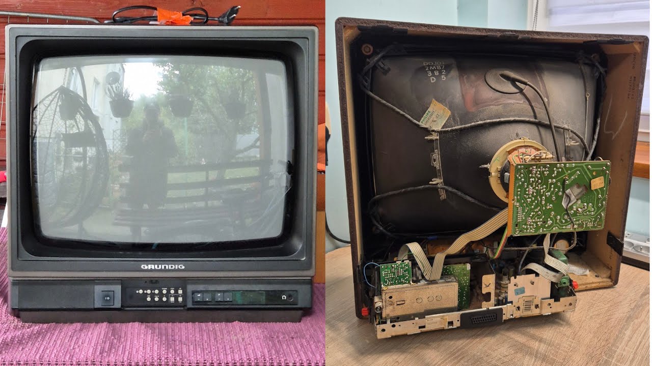 Telewizory kineskopowe CRT z ulicy - sprawdzenie | Grundig Super Color, Sharp, wystawki
