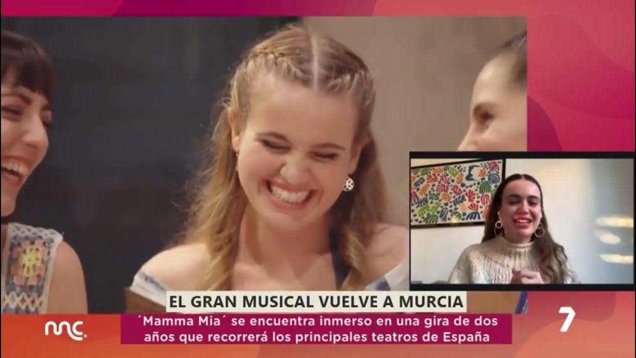 La 7 TV Murcia “Murcia Conecta” - Gina Gonfaus presenta el musical MAMMA MÍA! en el Víctor Villegas