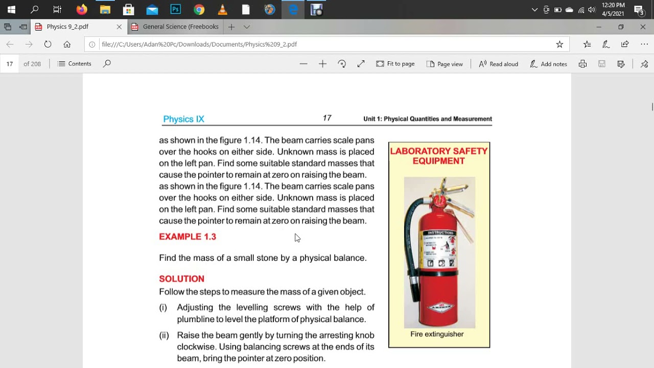 9TH PHYSICS UNIT NO 1 MASS MEASURING INSTRUMENTS LECTURE NO 6