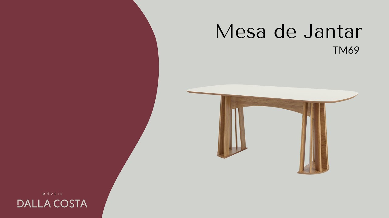 MESA DE JANTAR RETANGULAR TM69