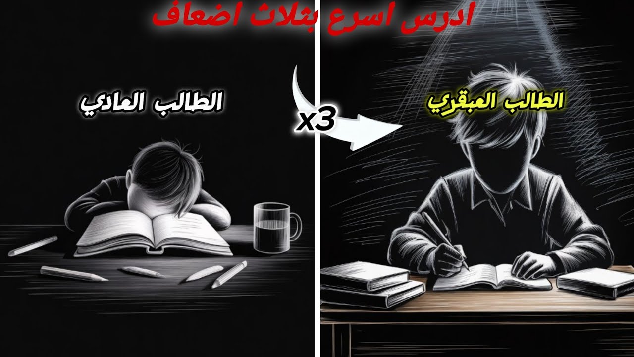 .ادمن الدراسه و كن طالب عبقري و ادرس اكثر بثلاث اضعاف