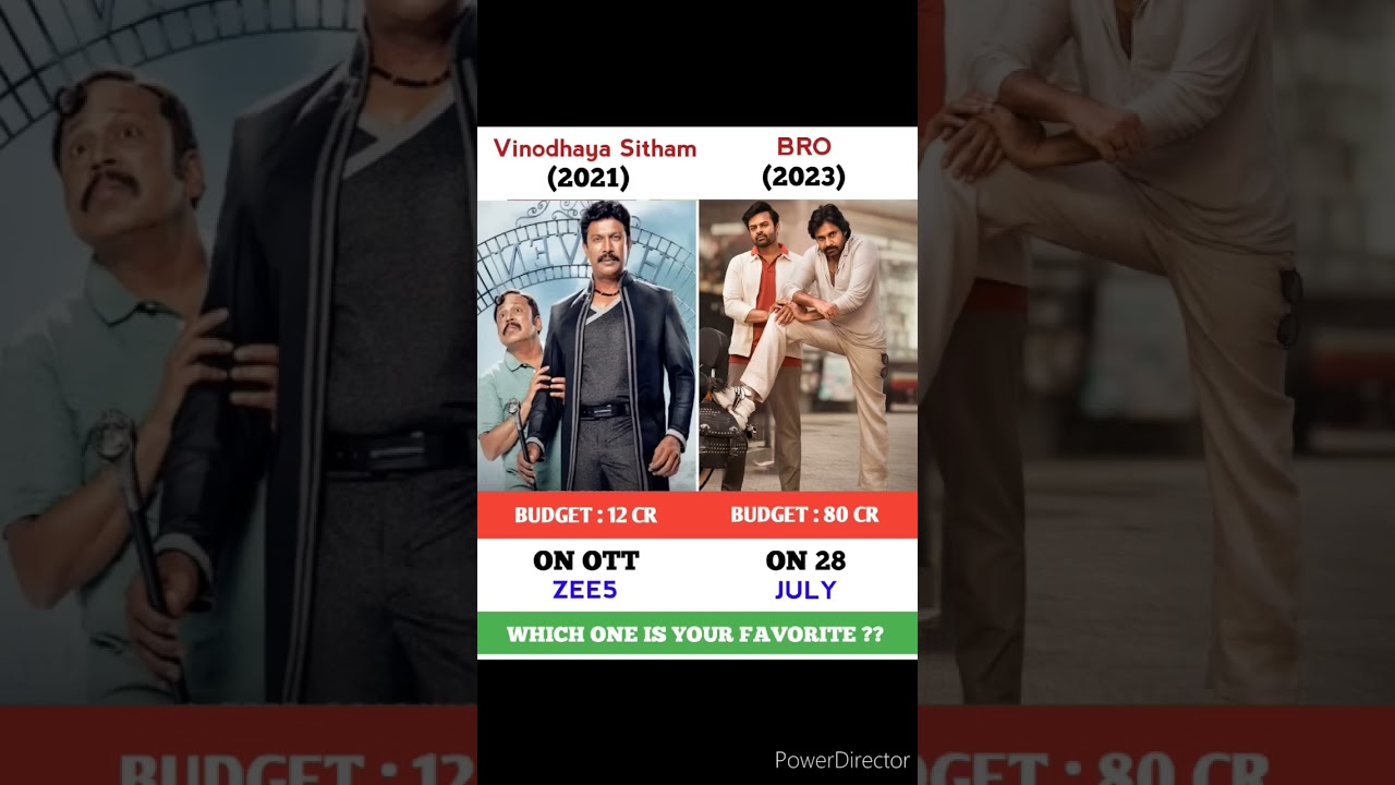Vinodhaya Sitham vs Bro Movie Comparison #shorts #youtubeshorts #trendingshorts #viralvideo