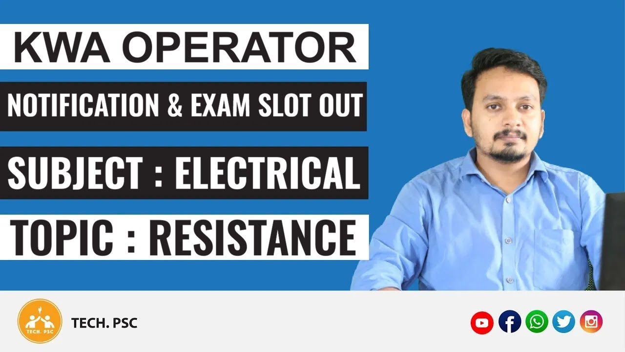 Kerala water Authority operator | Notification | Exam Slot | Electrical Engineering | Resistance