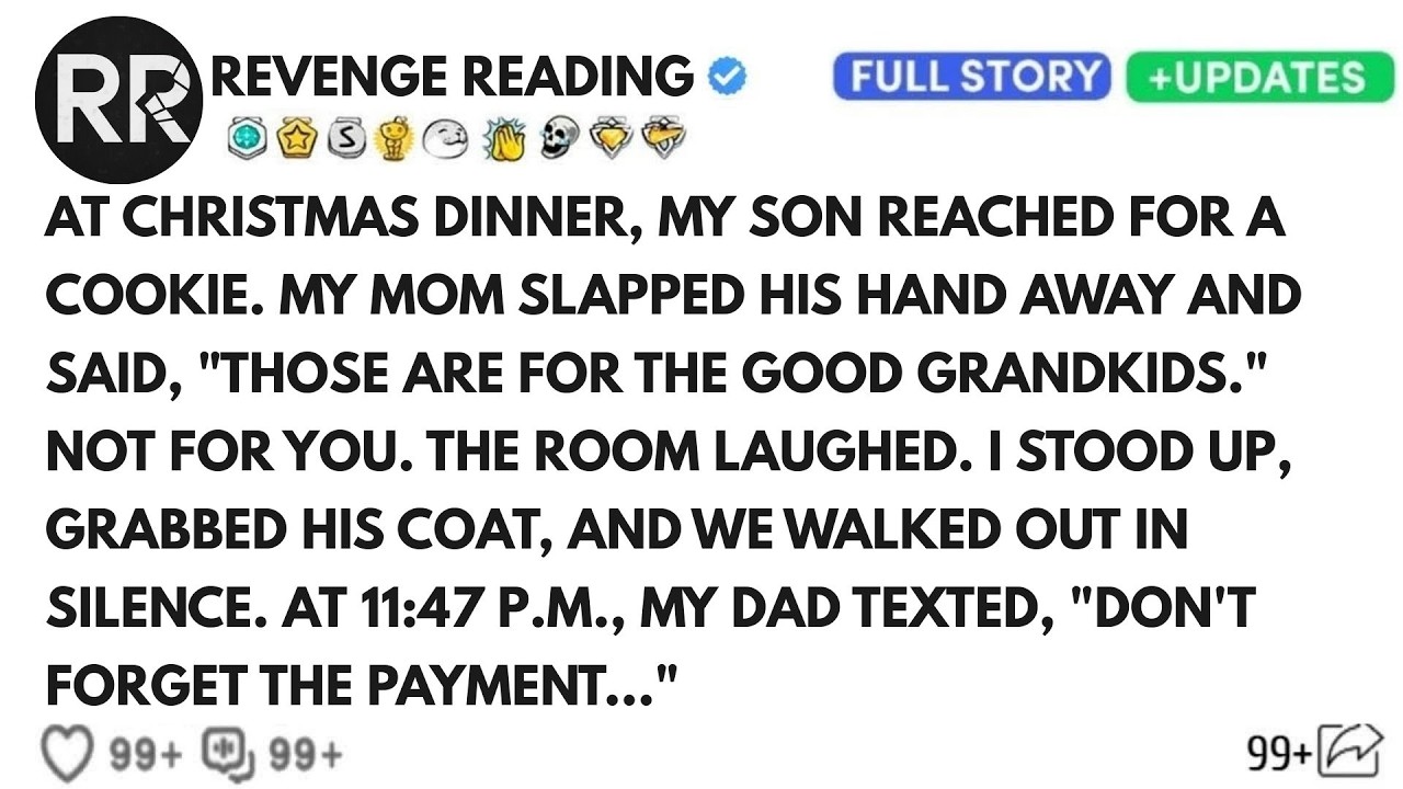 At Christmas Dinner, My Son Reached For A Cookie. My Mom Slapped His Hand Away And..