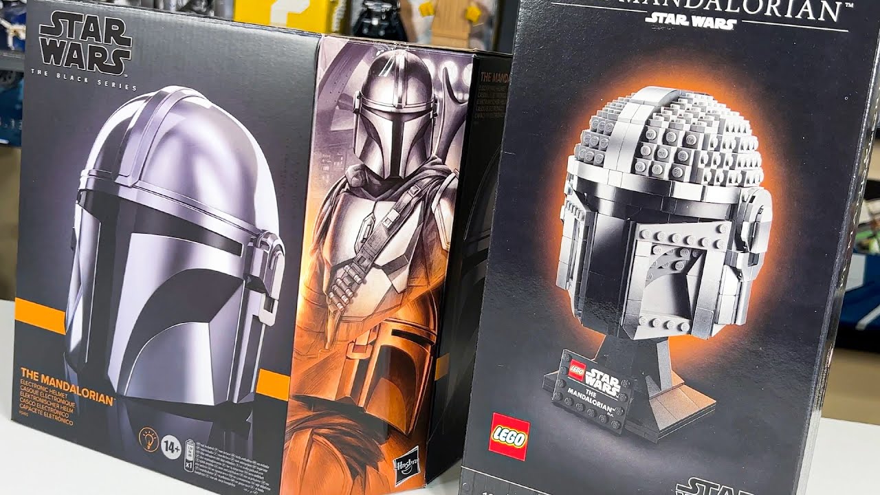 LEGO vs BLACK SERIES - Star Wars The Mandalorian Beskar Helmet Replicas!