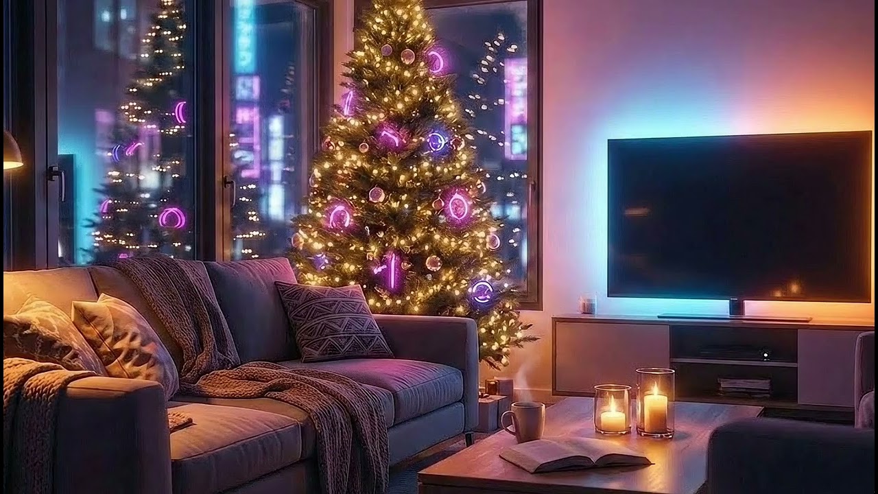 Christmas Night City Lights 🎄 – calm cozy lofi