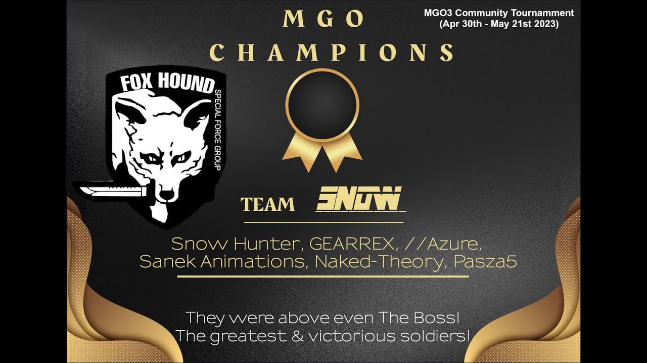 MGO3 Tournament Finals