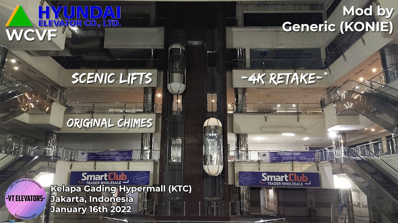 [4K] Hyundai (Mod: KONIE) Traction Scenic Lifts - Kelapa Gading Hypermall, Jakarta