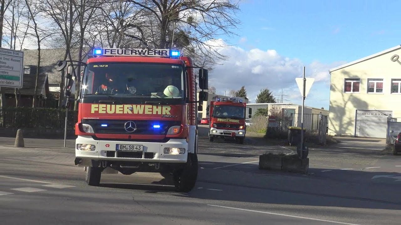6400. Video: Erstmalig: Rüstzug + GW-L + KdoW EvD + RTW 2 Fw Brühl