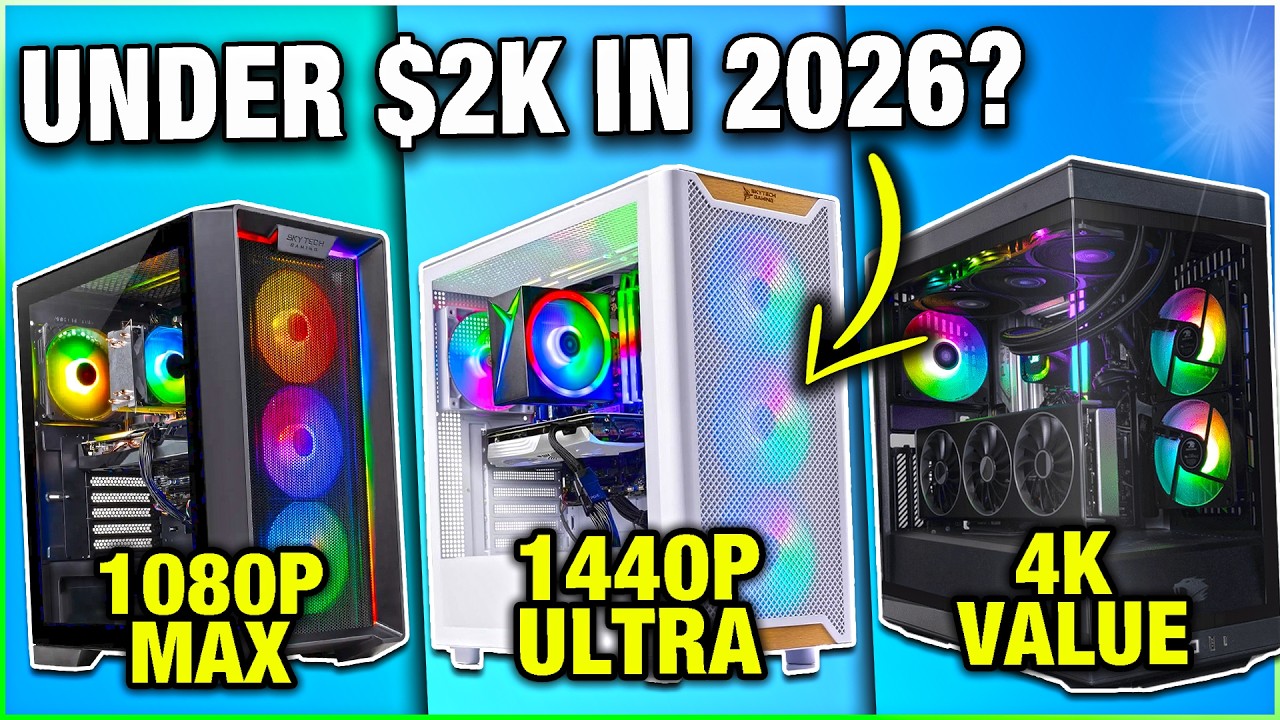 Best Gaming PCs Under $2000 2026! 🔥