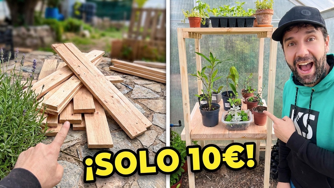Cómo hacer una Estantería ÉPICA y BARATA para tus Plantas Paso a Paso