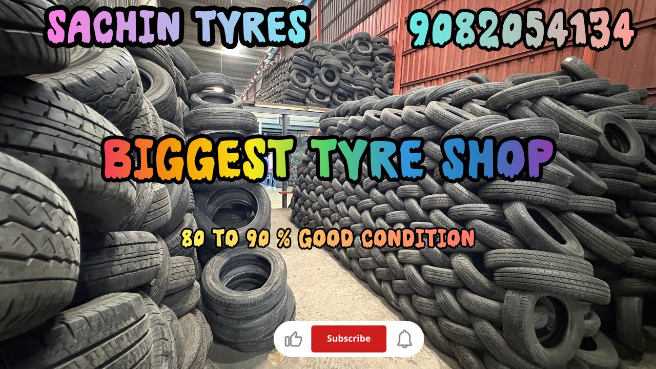 😳Biggest Tyre Shop in shilpata📍sachin Tyre Mumbra || important, good condition Tyres​ |￼ used tyre ￼