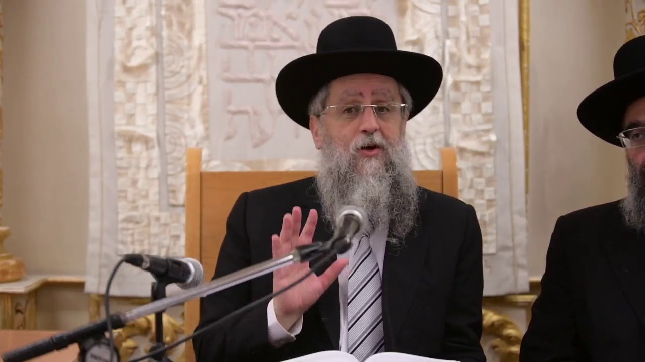הרב דוד יוסף בעל הלכה ברורה שיעור הלכות כלי שני בשבת בבית מדרש יחוה דעת