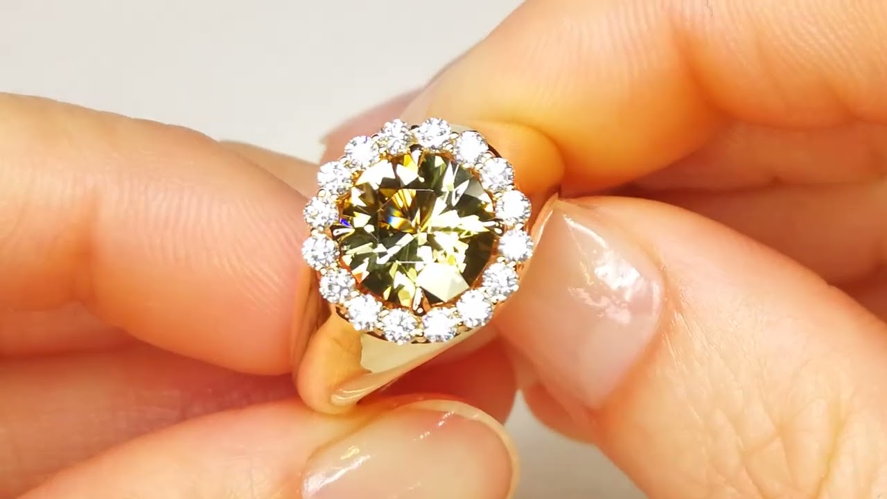 Yellow Tanzanite Ring at 2.43 carats by Kat Florence KF09159