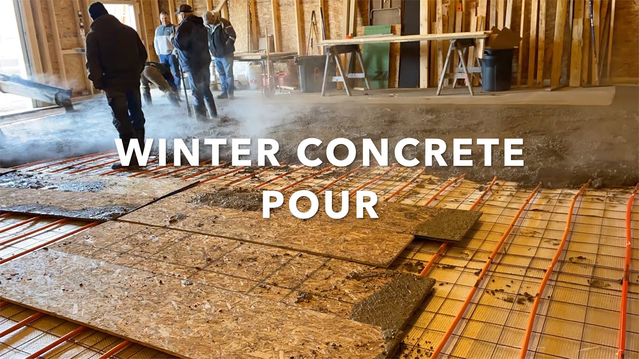 Problems with pouring concrete in winter.