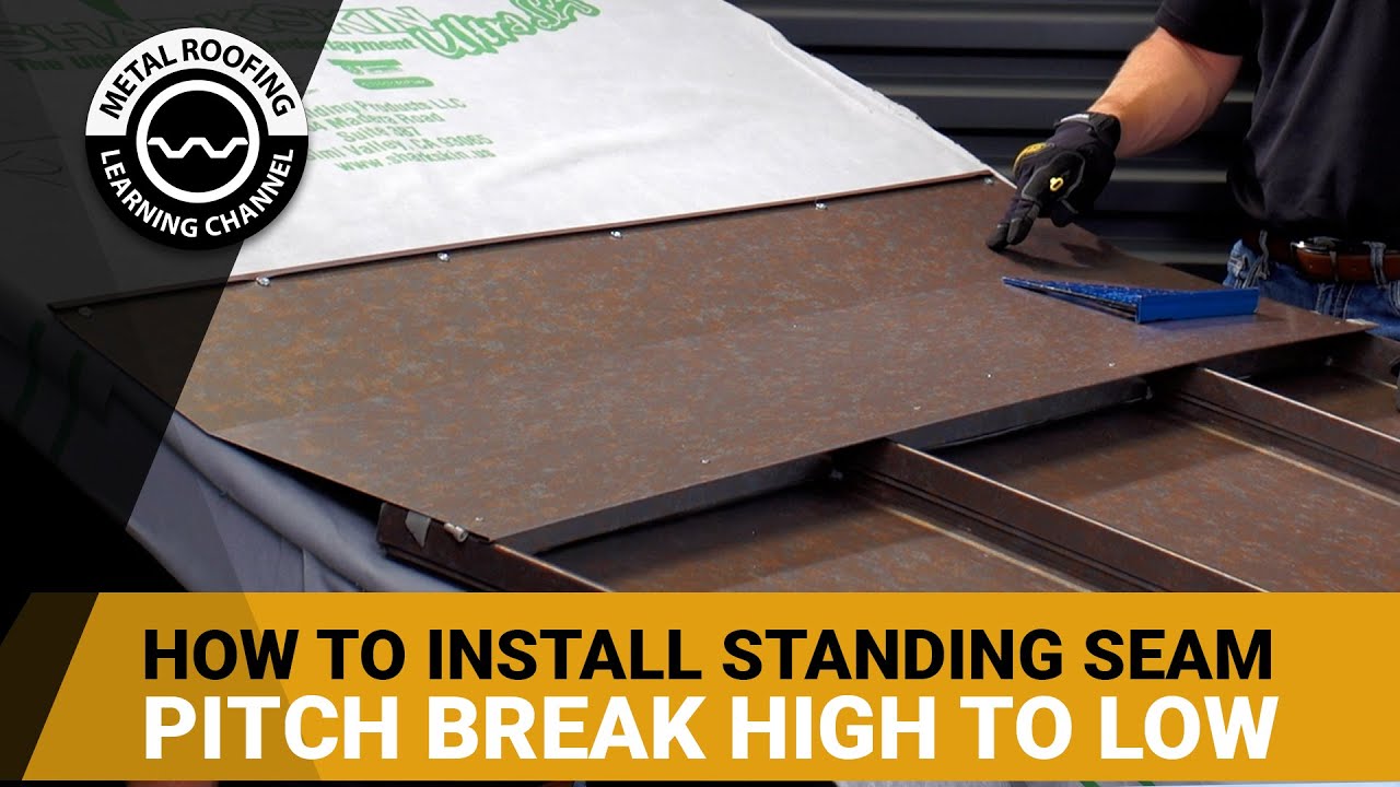 Standing Seam Metal Roofing: How To Install Transition Trim - High To Low