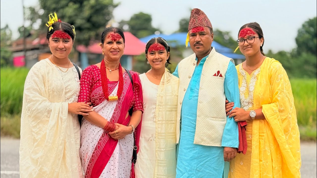 Dashain Tika vlog||Rachana Rimal|Ghar❤️
