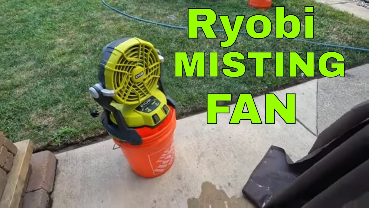 RYOBI  Bucket Top Misting Fan This Ryobi Tool  keeps you cool  👍
