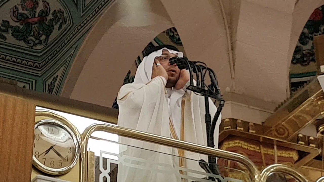 بنسمات الفجر الأول أذان تاريخي مرئي للمؤذن مهدي بري من المسجد النبوي السبت 10 محرم 1439