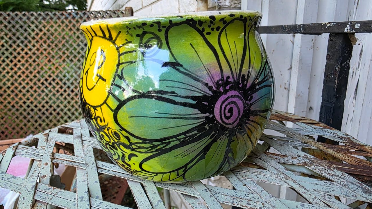 Painting a Doodle Bowl/Graffiti Bowl with the new Kiwi Underglazes on B-Mix 5 Bisqueware.  07.08.25