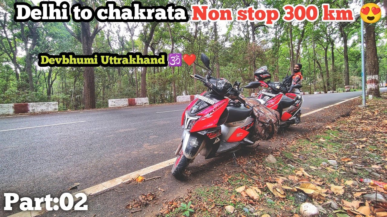 Delhi to chakrata on ntorq race xp raste me mila barish 😱 part:02