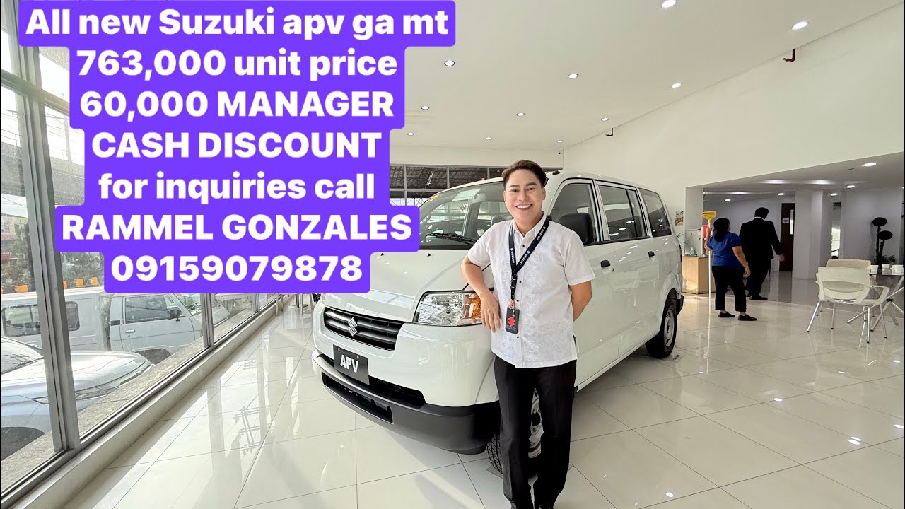 Murang car van na mabilis a Suzuki cars Ang bagong apv ga with single aircon. #rammelgonzales 