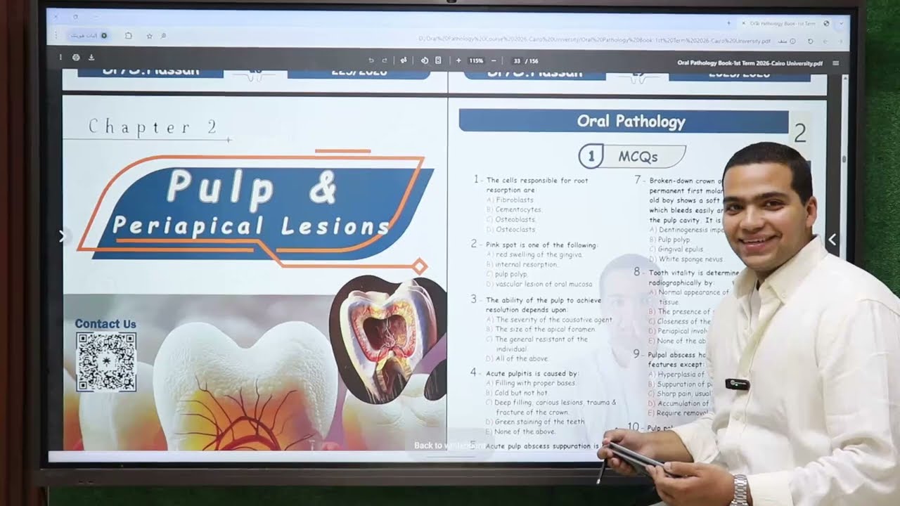 #7-Pulp & Periapical Disease-Solving Questions (2025/2026 Course)-التدريب علي أشكال الأسئلة❤️