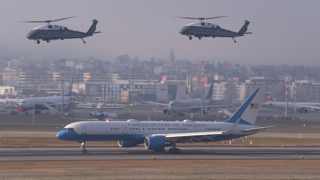 Donald Trump Arrives in Zurich for World Economic Forum