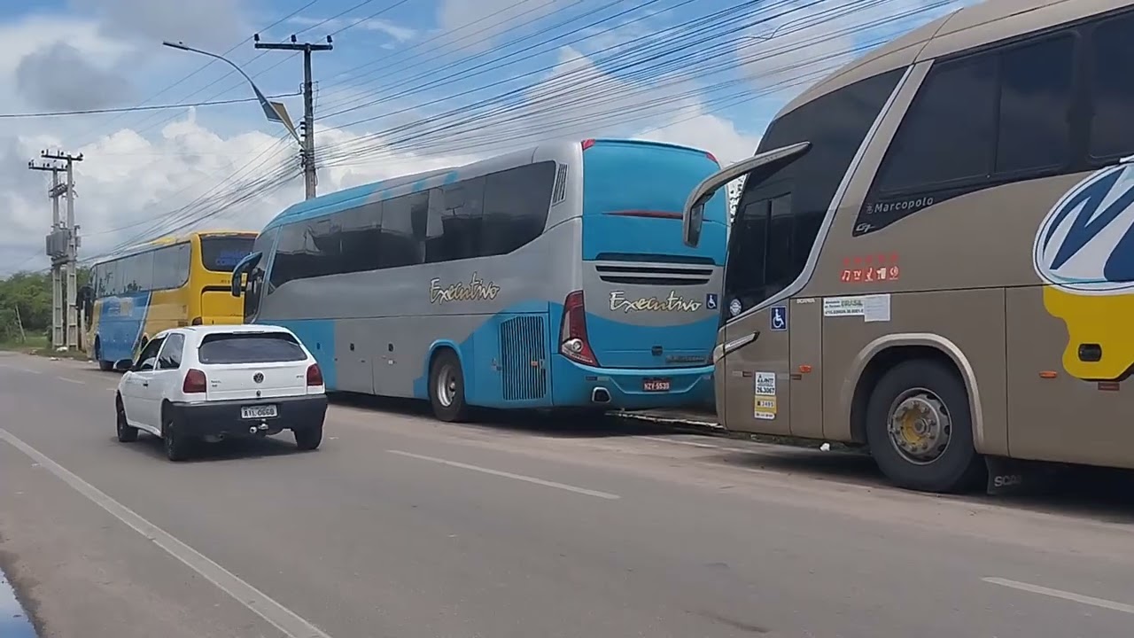 VEJA MUITOS ÔNIBUS  E ROMEIROS  EM JUAZEIRO DO NORTE NAS RUAS DA MATRIZ DE NOSSA SENHORA DAS DORES