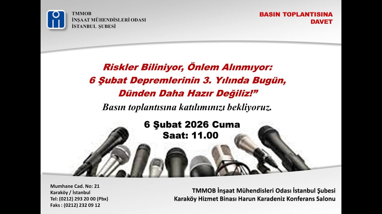 BASIN TOPLANTISI: Riskler Biliniyor, Önlem Alınmıyor!