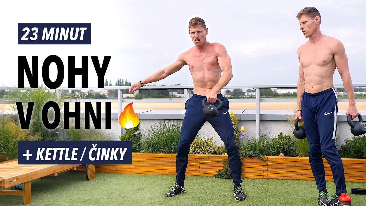 🥵NOHY V OHNI🔥 SUPERSÉRIE 4 CVIKY l KETTLEBELL / ČINKY l STEHNA🦵 LVL 3.5 [23 MIN]