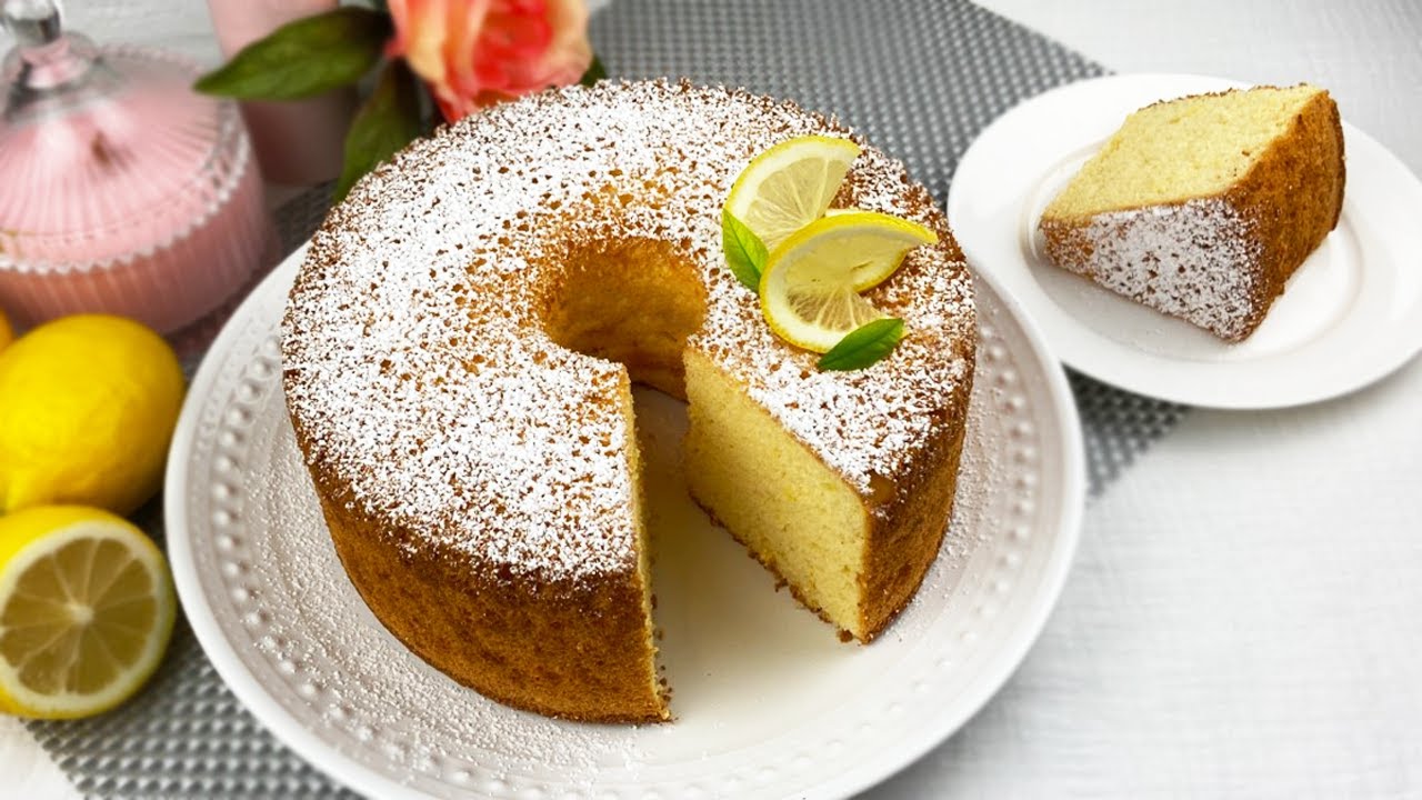 Easy Lemon Chiffon Cake Recipe - NO FAIL!