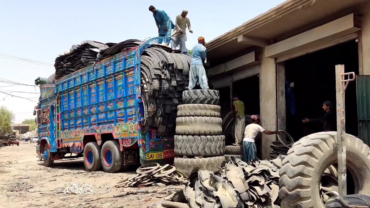 how to cut tires | Cómo Cortar Neumáticos | كيف تقطع الإطارات