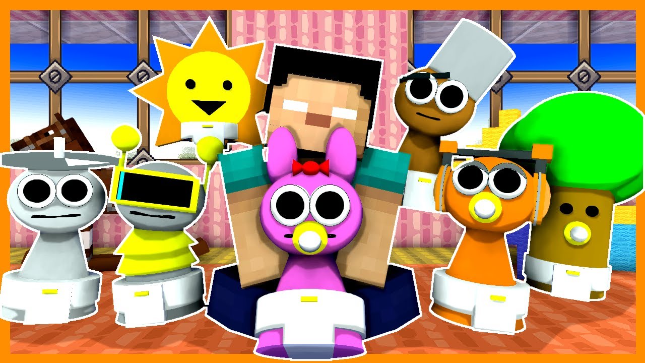 CUTE INCREDIBOX SPRUNKI MEET HUGGY - Minecraft Animation