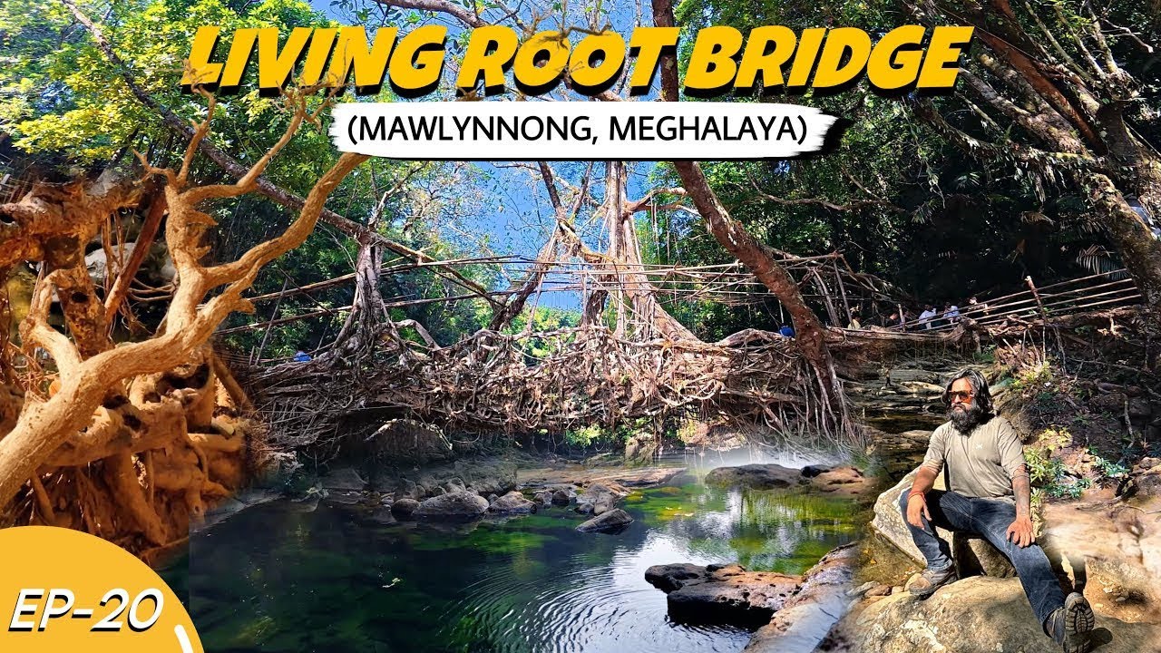 Exploring the Living Root Bridge of Mawlynnong | Meghalaya’s Natural Wonder 🇮🇳