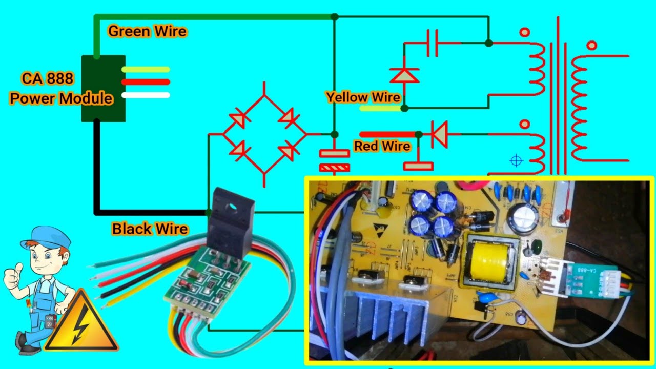 5 Wire STR Power Module Connection | CA 888 Power Module for Subwoofer Systems | CA 888 Wiring