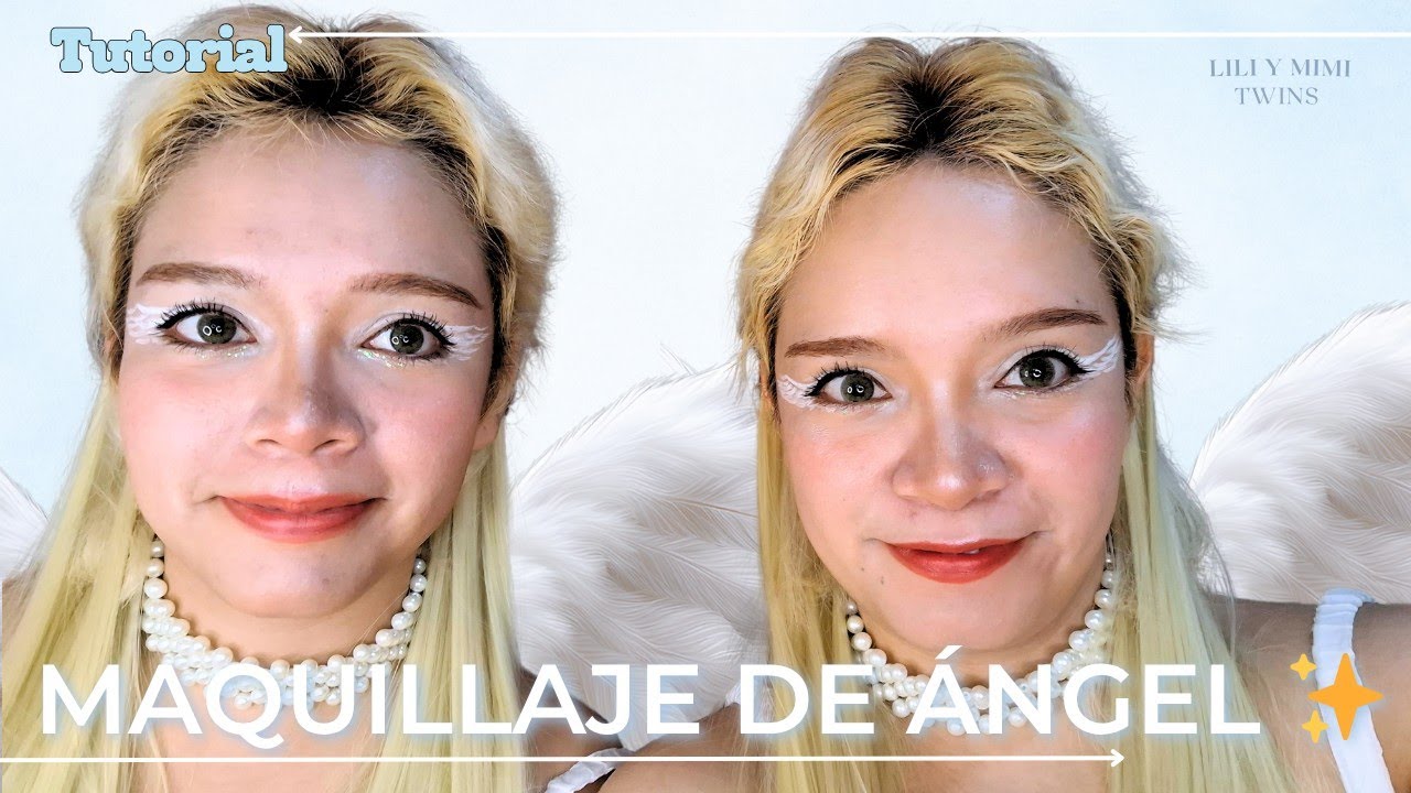 Maquillaje de ángel Tutorial🪽✨ | Look delicado y angelical para Halloween 💕